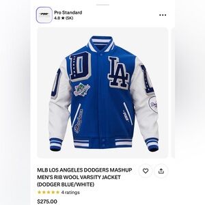 Pro Standard Blue and White Varsity Jacket